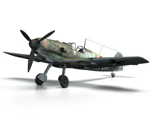 messerschmitt - bf-109 e - red 4 3D Model