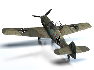 messerschmitt - bf-109 e - red 4 3D Model
