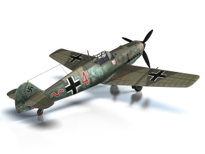messerschmitt - bf-109 e - red 4 3D Model