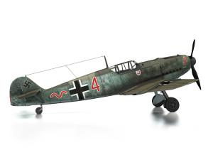 messerschmitt - bf-109 e - red 4 3D Model