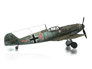 messerschmitt - bf-109 e - red 4 3D Model