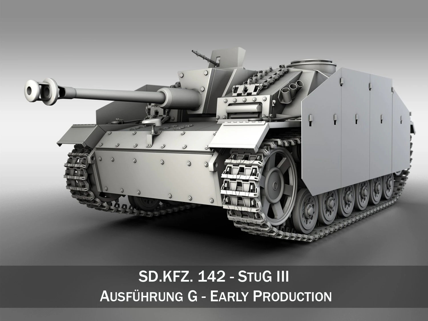 sdkfz 142 stug iii ausf g 3D Model .c4d .max .obj .3ds .fbx .stl .blend 