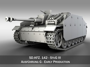 sdkfz 142 stug iii ausf g Modelo 3D