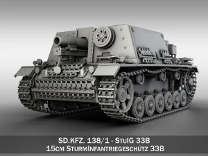 Stuig 33b - 自行式重型步兵 3D 模型