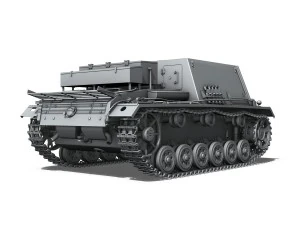 stuig 33b - self-propelled heavy infantry 3D Model