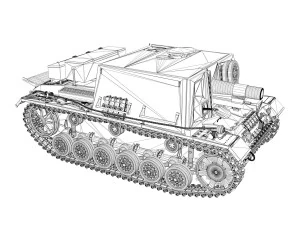 stuig 33b - self-propelled heavy infantry 3D Model