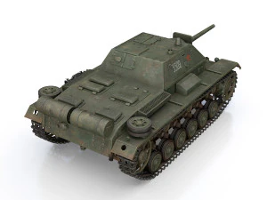 su-76i - soviet assault - 3302 3D Model