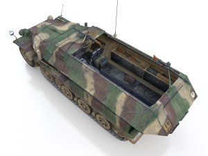 sdkfz 251-1 ausfc - half-track - pglr901 Modelo 3D