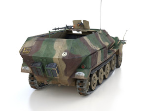 sdkfz 251-1 ausfc - half-track - pglr901 Modelo 3D