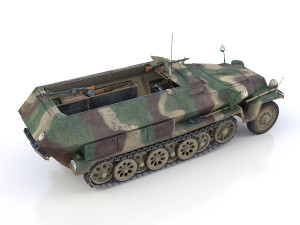 sdkfz 251-1 ausfc - half-track - pglr901 Modelo 3D