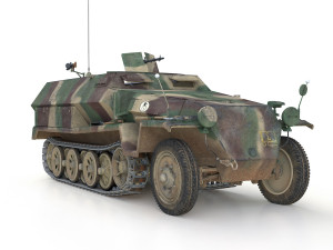 sdkfz 251-1 ausfc - half-track - pglr901 Modelo 3D