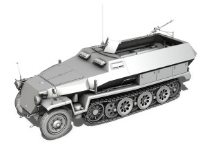 sdkfz 251-1 ausfc - half-track - pglr901 Modelo 3D