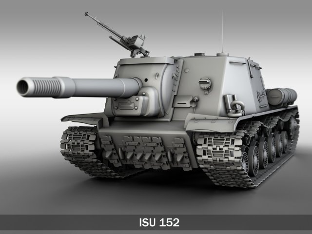 isu152 soviet heavy selfpropelled Modello 3D .c4d .max .obj .3ds .fbx .stl .blend 