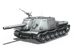 isu 152 semovente pesante sovietico Modello 3D