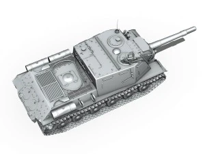isu 152 semovente pesante sovietico Modello 3D
