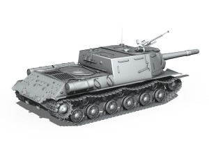 isu152 soviet heavy selfpropelled Modello 3D