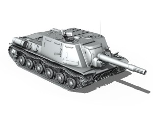 isu152 soviet heavy selfpropelled Modello 3D