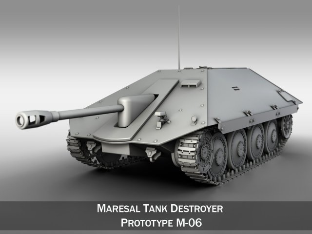 maresal m06 romanian tank hunter Modelo 3D .c4d .max .obj .3ds .fbx .stl .blend 