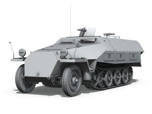 sdkfz 251-1 ausfd - hanomag half-truck 3D Model