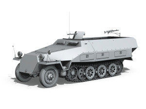 sdkfz 251-1 ausfd - hanomag half-truck 3D Model