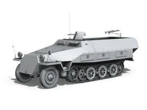 sdkfz 251-1 ausfd - hanomag half-truck 3D Model