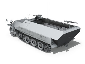 sdkfz 251-1 ausfd - hanomag half-truck 3D Model