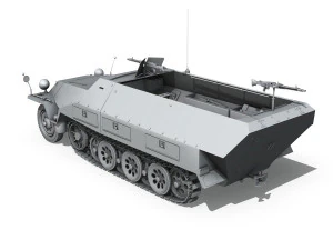 sdkfz 251-1 ausfd - hanomag half-truck 3D Model