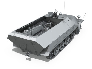 sdkfz 251-1 ausfd - hanomag half-truck 3D Model