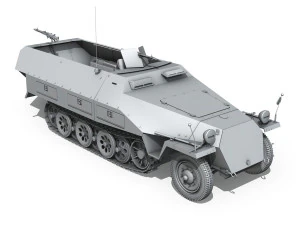 sdkfz 251-1 ausfd - hanomag half-truck 3D Model