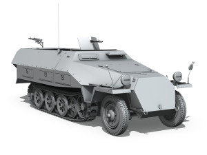 sdkfz 251-1 ausfd - hanomag half-truck 3D Model