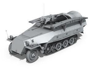 sdkfz 251-7 ausfd - assault engineer vehicle Model 3D