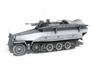 sdkfz 251-7 ausfd - assault engineer vehicle Model 3D