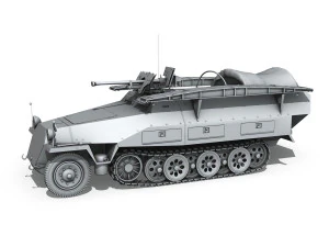 sdkfz 251-7 ausfd - assault engineer vehicle 3D Model