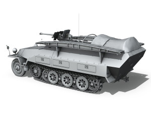 sdkfz 251-7 ausfd - assault engineer vehicle Model 3D