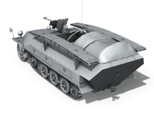 sdkfz 251-7 ausfd - assault engineer vehicle Model 3D