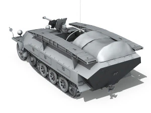 sdkfz 251-7 ausfd - assault engineer vehicle 3D Model