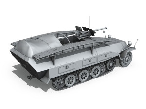 sdkfz 251-7 ausfd - assault engineer vehicle Model 3D