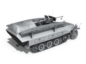 sdkfz 251-7 ausfd - assault engineer vehicle 3D Model