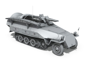 sdkfz 251-7 ausfd - assault engineer vehicle Model 3D