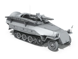 sdkfz 251-7 ausfd - assault engineer vehicle 3D Model