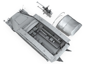 sdkfz 251-7 ausfd - assault engineer vehicle Model 3D
