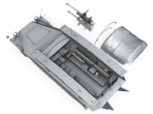 sdkfz 251-7 ausfd - assault engineer vehicle 3D Model