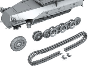 sdkfz 251-7 ausfd - assault engineer vehicle Model 3D