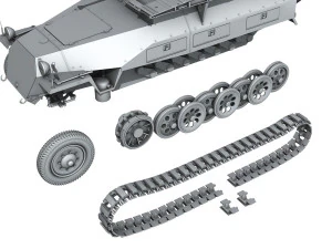 sdkfz 251-7 ausfd - assault engineer vehicle 3D Model