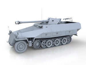 sdkfz 251-22 - ausfd - pakwagen Modelo 3D