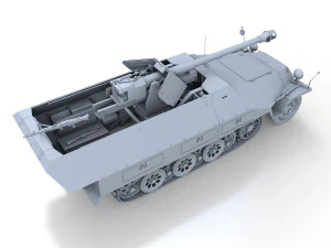 sdkfz 251-22 - ausfd - pakwagen 3D Model