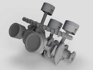 crankshaft with pistons 3Dモデル