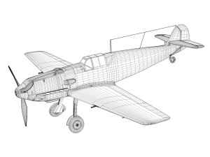 messerschmitt - bf-109 e - jg26 3D Model