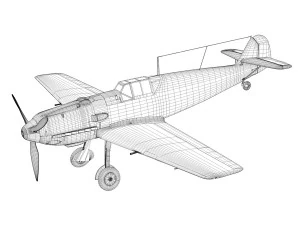 messerschmitt - bf-109 e - jg26 3D Model