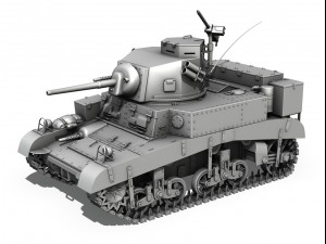 m3 light tank honey Modelo 3D